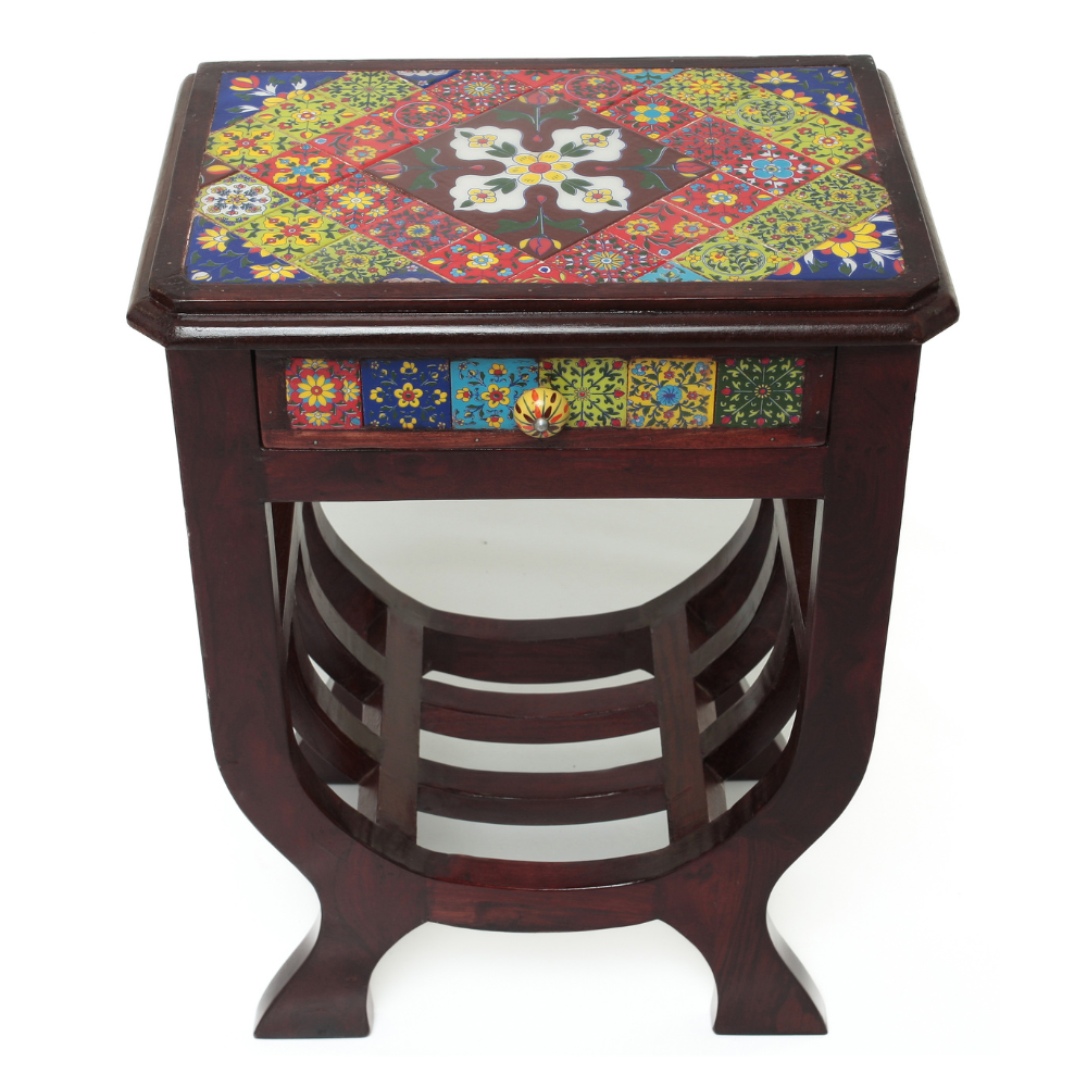 Gaveteiro de Marchetaria Indiana com Tampo Decorado – Vários Modelos Exclusivos - Imagem 3