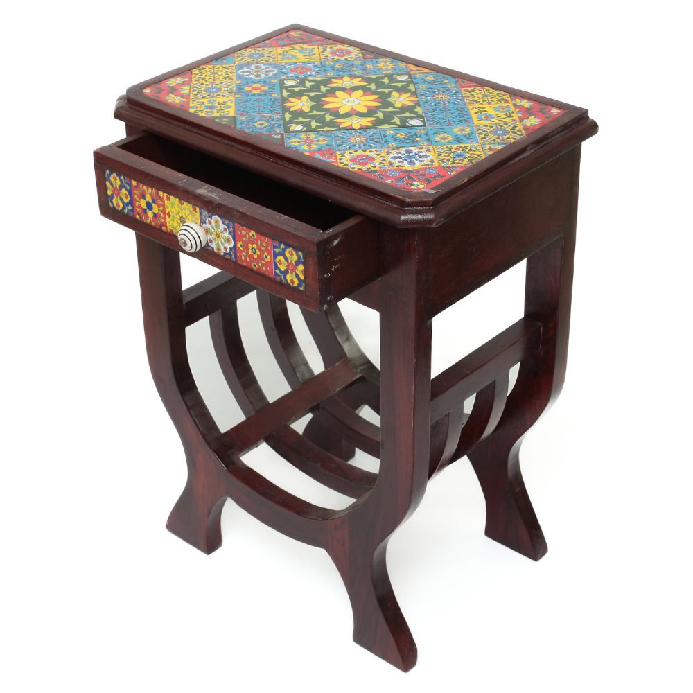 Gaveteiro de Marchetaria Indiana com Tampo Decorado – Vários Modelos Exclusivos - Imagem 6