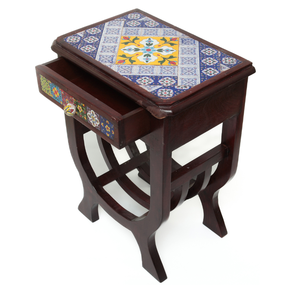 Gaveteiro de Marchetaria Indiana com Tampo Decorado – Vários Modelos Exclusivos - Imagem 4