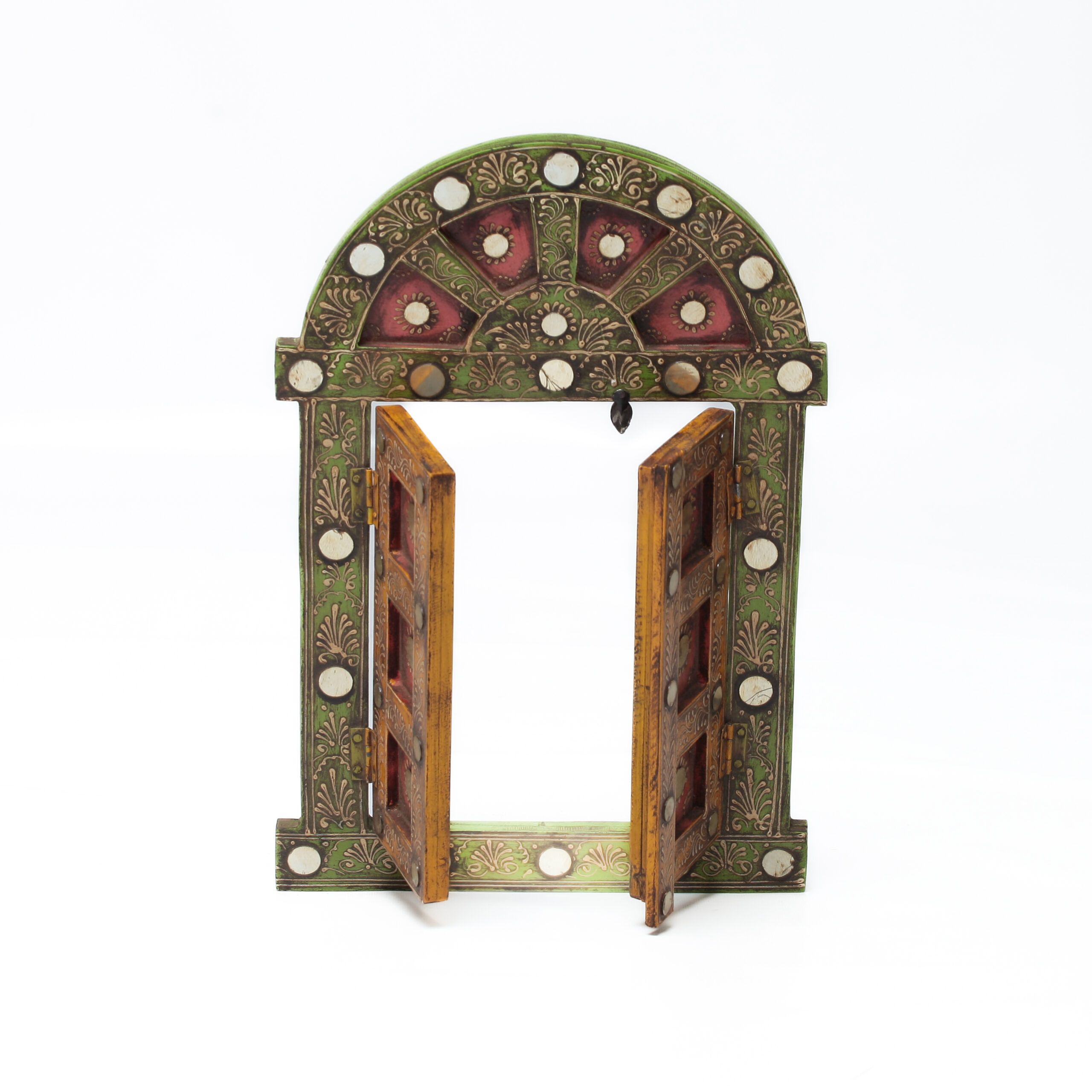 Painel Janela Indiana Artesanal – Pintado à Mão com Detalhes Étnicos - Imagem 2